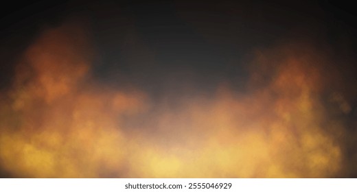 Fire smoke and flying fire particles sparks fierce flames fire, heat, grill, heat glow in a cloud isolated transparent vector. Hell fire with glowing ash.