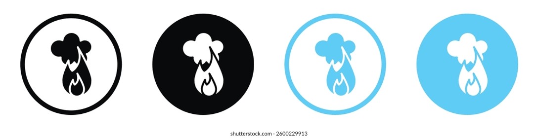 Fire smoke icon collection. vector illustration set