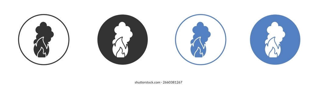 Fire smoke icon logo graphic designs