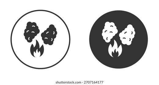 Icono del humo del fuego para el diseño del Sitio web, logotipo para el Web y los App.