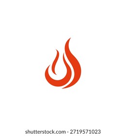 fire smoke logo with flat vector design style