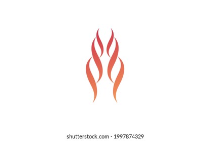 Fire smoke simple symbol logo