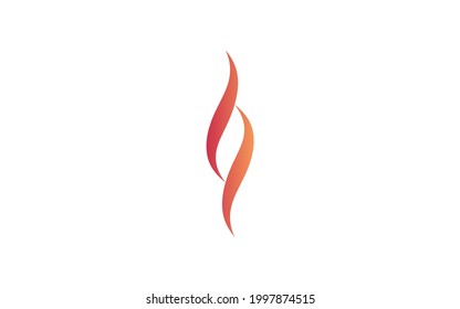 Fire smoke simple symbol logo