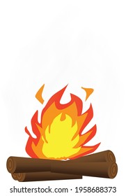 Fire with smoke. Vector available to use in any artwork.