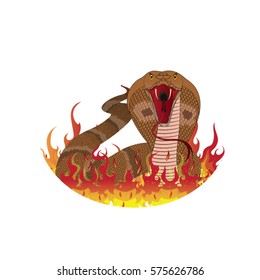 fire snake for t-shirt print.