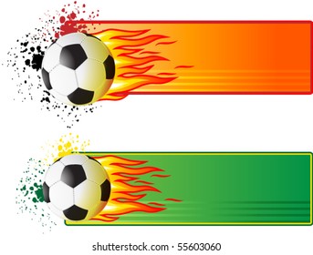 fire soccer ball, EPS10 format