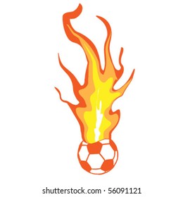 fire soccer design element
