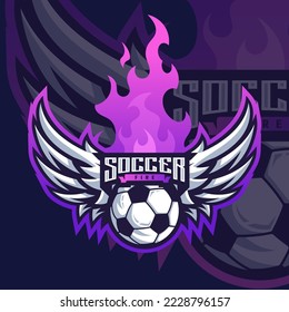 Fire soccer Logo, football logo sport for your professional team