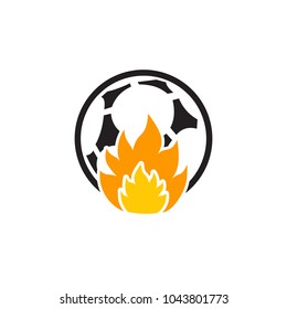 Fire Soccer Logo Icon Design