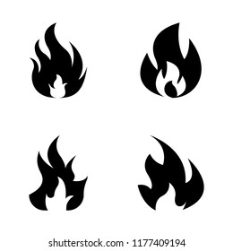 Fire Solid Icons Stock Vector (Royalty Free) 1177409194 | Shutterstock