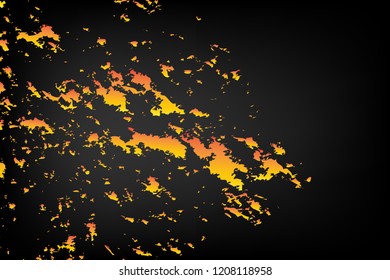 Fire sparks flying up,on black background. Vector illustration