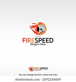 Fire Speed Logo Template Design Vector