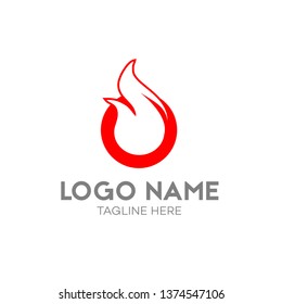 Fire Spicy Simple Clear Minimalist Logo Vector
