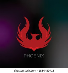 fire, spirit, the heaven bird phoenix logo, vector illustrations