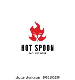 
fire spoon logo design for your logo template