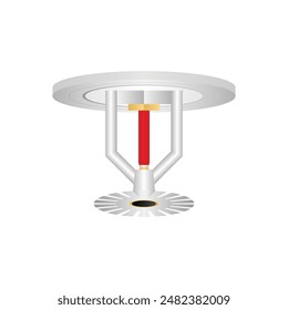 Fire Sprinkler. Automatic Fire Extinguishing System. Vector Illustration. 