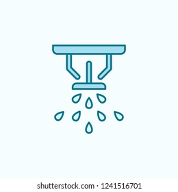 fire sprinkler field outline icon. Element of drip watering icon. Thin line icon for website design and development, app development. Premium icon