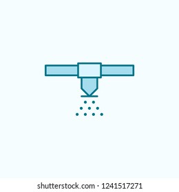 fire sprinkler field outline icon. Element of drip watering icon. Thin line icon for website design and development, app development. Premium icon
