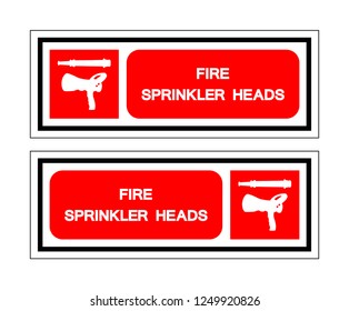 Fire Sprinkler Heads Symbol Sign, Vector Illustration, Isolate On White Background Label. EPS10