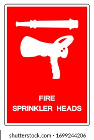 Fire Sprinkler Heads Symbol Sign, Vector Illustration, Isolate On White Background Label. EPS10 