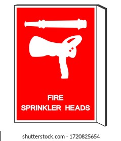 Fire Sprinkler Heads Symbol Sign, Vector Illustration, Isolate On White Background Label. EPS10 