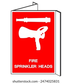 Fire Sprinkler Heads Symbol Sign, Vector Illustration, Isolate On White Background Label. EPS10 