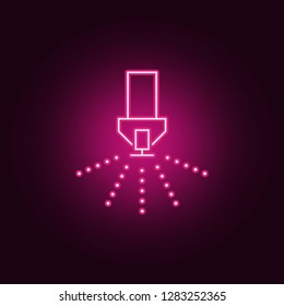 fire sprinkler icon. Elements of Sprinkler in neon style icons. Simple icon for websites, web design, mobile app, info graphics