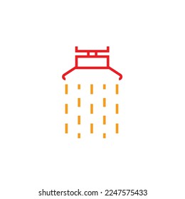 alarma de icono del vector de lucha contra incendios del icono de rociador