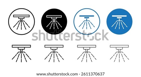 fire sprinkler icon Flat art illustration in outline