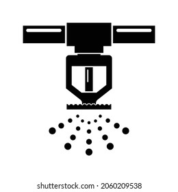 Fire sprinkler icon isolated on white background vector illustration.