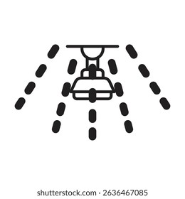 fire sprinkler icon Thin line illustration