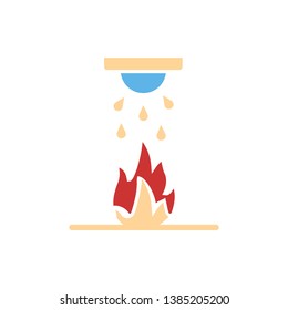 Fire sprinkler icon. vector sign symbol.