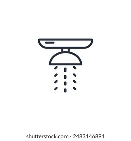 fire sprinkler icon. vector.Editable stroke.linear style sign for use web design,logo.Symbol illustration.