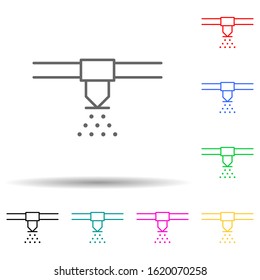 fire sprinkler multi color style icon. Simple thin line, outline vector of sprinkler icons for ui and ux, website or mobile application