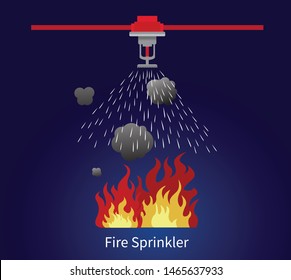 Fire Sprinkler, Safety, Vector Design Icon