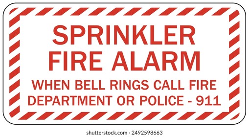 Fire sprinkler sign and labels