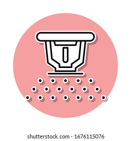 fire sprinkler sticker icon. Simple thin line, outline vector of Sprinkler icons for ui and ux, website or mobile application