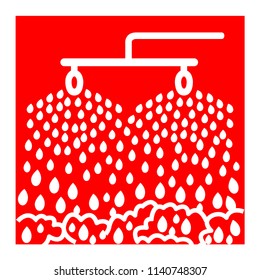 Fire Sprinkler Symbol Sign, Vector Illustration, Isolate On White Background Label. EPS10