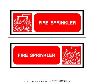 Fire Sprinkler Symbol Sign, Vector Illustration, Isolate On White Background Label. EPS10