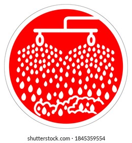 Fire Sprinkler Symbol Sign, Vector Illustration, Isolate On White Background Label. EPS10