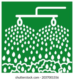 Fire Sprinkler Symbol Sign, Vector Illustration, Isolate On White Background Label. EPS10
