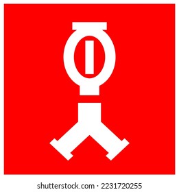 Fire Sprinkler Symbol Sign, Vector Illustration, Isolate On White Background Label. EPS10