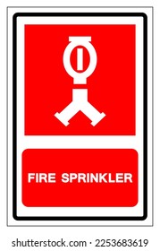 Fire Sprinkler Symbol Sign, Vector Illustration, Isolate On White Background Label. EPS10