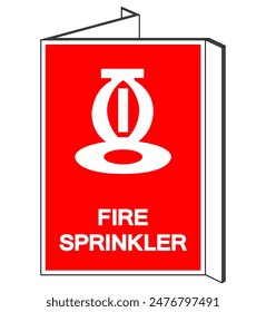 Fire Sprinkler Symbol Sign, Vector Illustration, Isolate On White Background Label. EPS10 