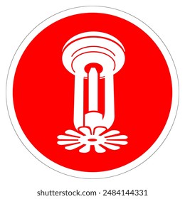 Fire Sprinkler Symbol Sign, Vector Illustration, Isolate On White Background Label. EPS10