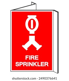 Fire Sprinkler Symbol Sign, Vector Illustration, Isolate On White Background Label. EPS10