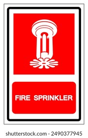 Fire Sprinkler Symbol Sign, Vector Illustration, Isolate On White Background Label. EPS10