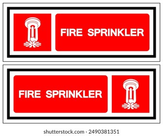 Fire Sprinkler Symbol Sign, Vector Illustration, Isolate On White Background Label. EPS10