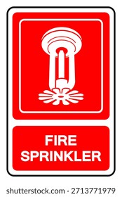 Signo De Símbolo De Rociador De Fuego, Ilustración vectorial, Aislar En La Etiqueta De Fondo Blanco. EPS10 