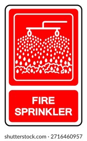 Signo De Símbolo De Rociador De Fuego, Ilustración vectorial, Aislar En La Etiqueta De Fondo Blanco. EPS10 